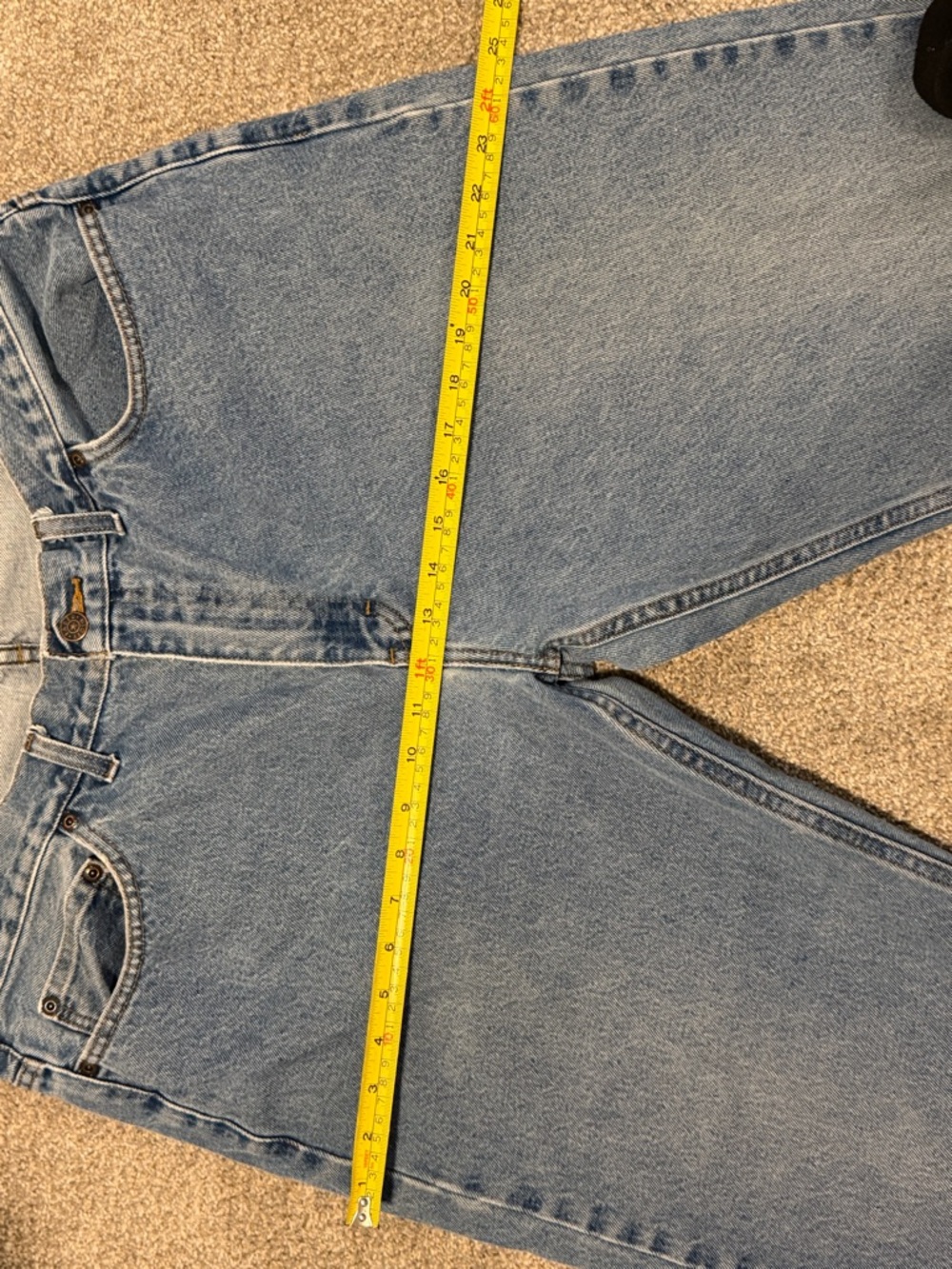 Vintage 90s Light Wash Jeans High Rise Relaxed Straight Leg Mom Jeans Vibe - Picture 6 of 8